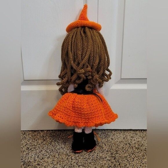 22" Halloween Witch Astrid Doll Crochet New Handmade - Picture 9 of 10
